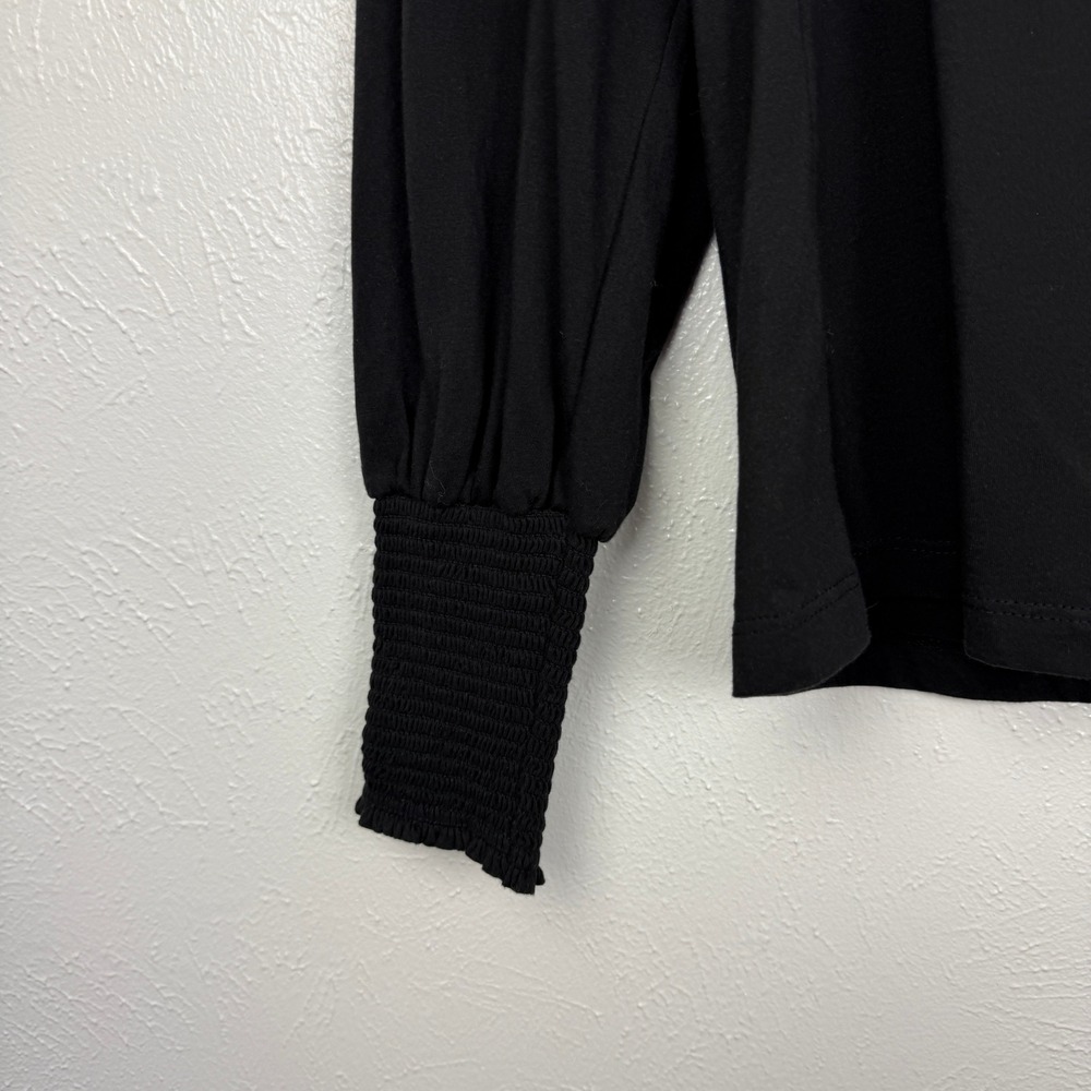 A.L.C. Karter Long Puff Sleeve Top Tee Black XS - Picture 4 of 10